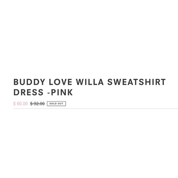 BUDDY LOVE WILLA SWEATSHIRT DRESS PINK - Picture 12 of 12